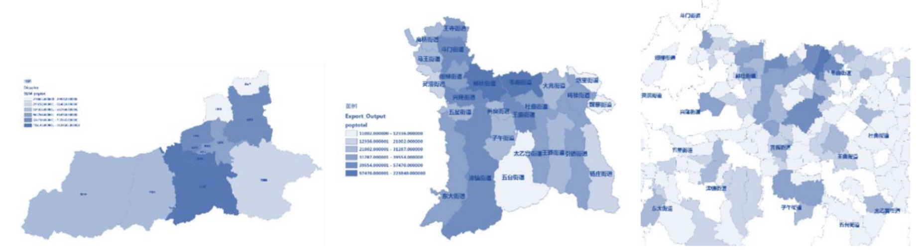 图7：区县级人口数据精度    图8：乡镇级人口数据精度   图9：村庄级人口数据精度.png